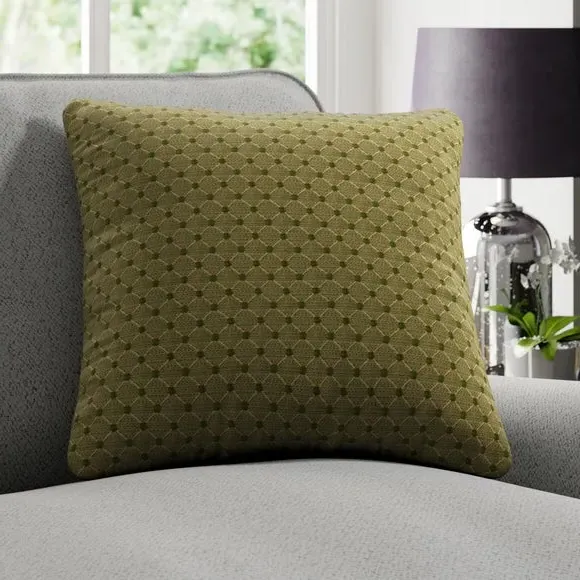 Custom Cushion Cover with Piped Edge - Green