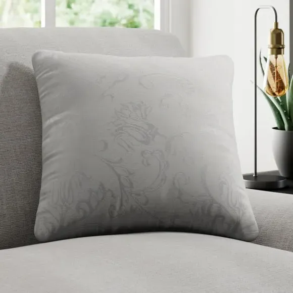 Custom Cushion Cover with Piped Edge - Grey image