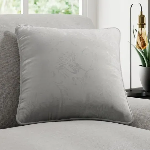 Custom Cushion Cover with Piped Edge - Grey