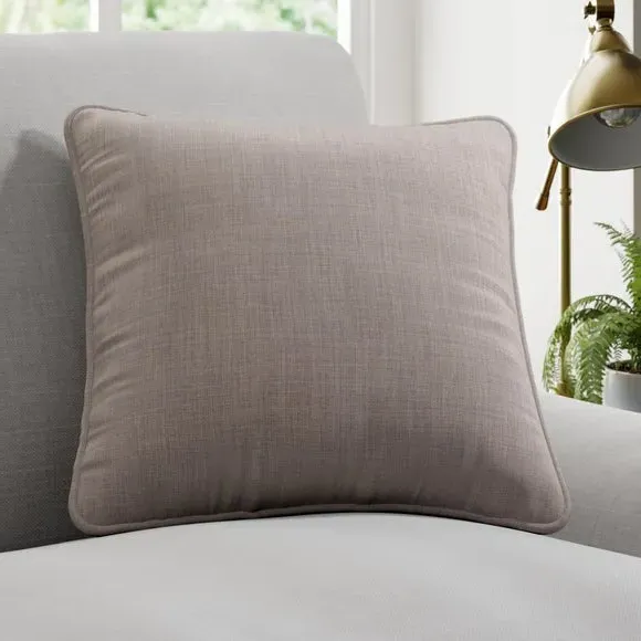 Custom Cushion Cover with Piped Edge - Grey