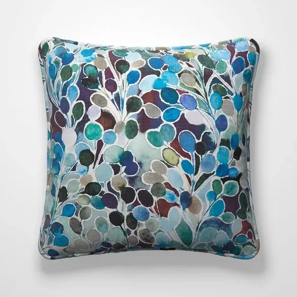 Custom Cushion Cover with Piped Edge - Indigo