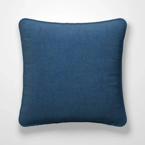 Custom Cushion Cover with Piped Edge - Indigo
