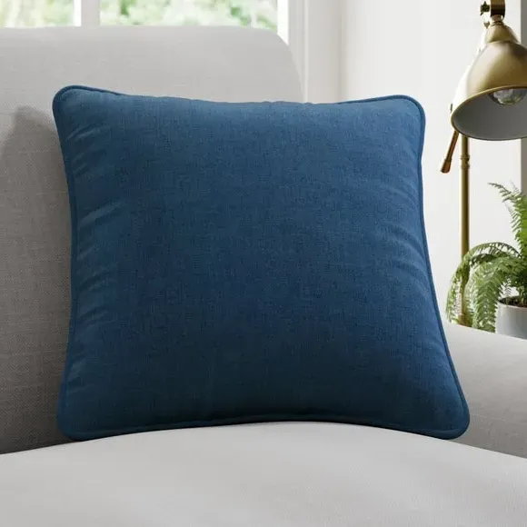 Custom Cushion Cover with Piped Edge - Indigo