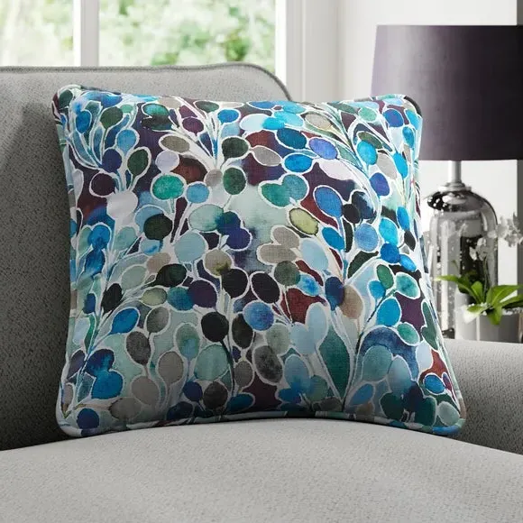 Custom Cushion Cover with Piped Edge - Indigo