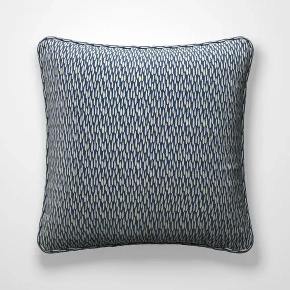 Custom Cushion Cover with Piped Edge - Ink
