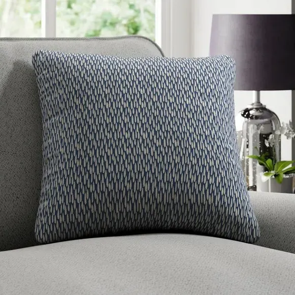 Custom Cushion Cover with Piped Edge - Ink
