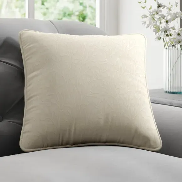 Custom Cushion Cover with Piped Edge - Ivory