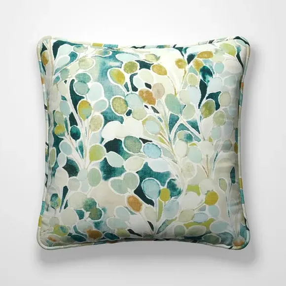 Custom Cushion Cover with Piped Edge - Jade