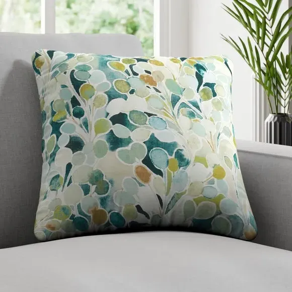 Custom Cushion Cover with Piped Edge - Jade