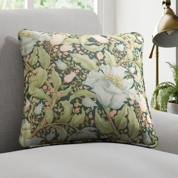Custom Cushion Cover with Piped Edge - Jade