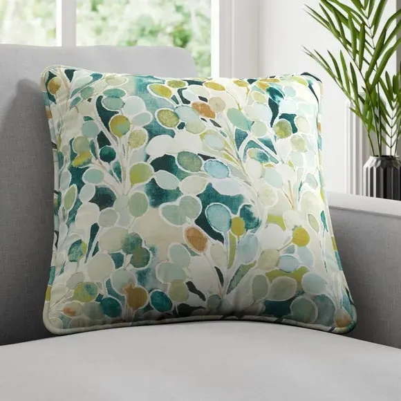 Custom Cushion Cover with Piped Edge - Jade