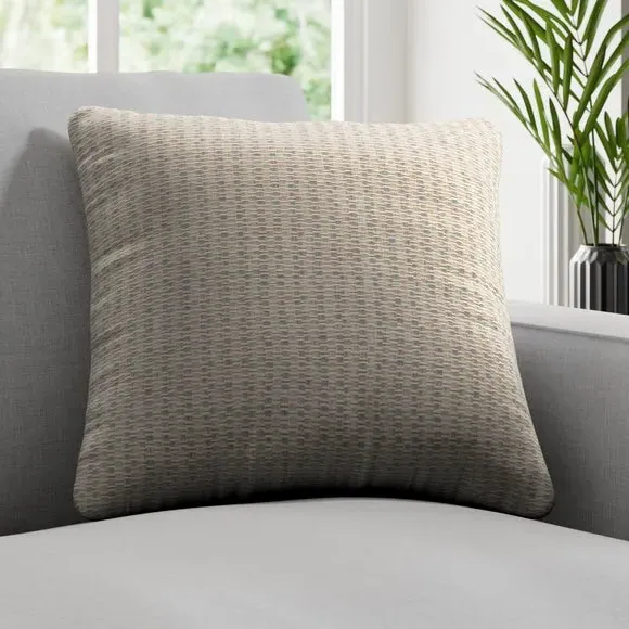 Custom Cushion Cover with Piped Edge - Natural