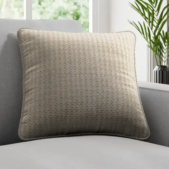 Custom Cushion Cover with Piped Edge - Natural