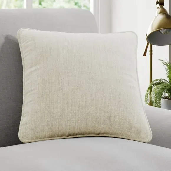 Custom Cushion Cover with Piped Edge - Natural