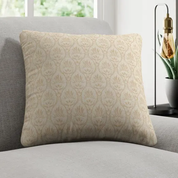 Custom Cushion Cover with Piped Edge - Natural