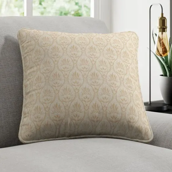 Custom Cushion Cover with Piped Edge - Natural