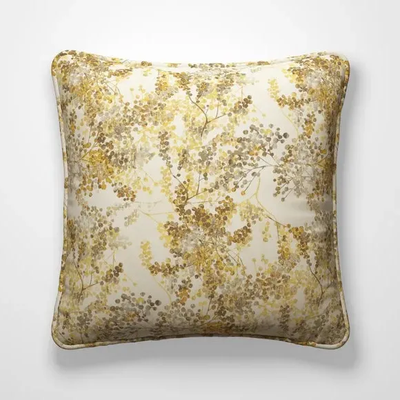 Custom Cushion Cover with Piped Edge - Ochre