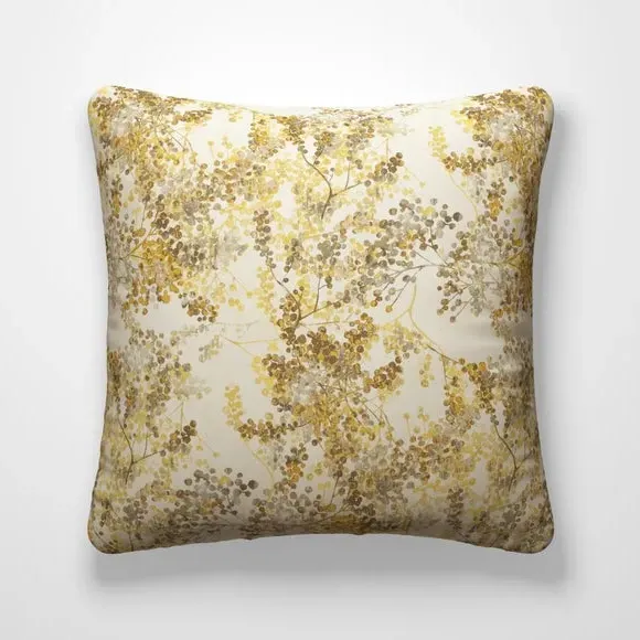 Custom Cushion Cover with Piped Edge - Ochre
