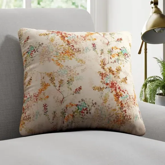 Custom Cushion Cover with Piped Edge - Orange