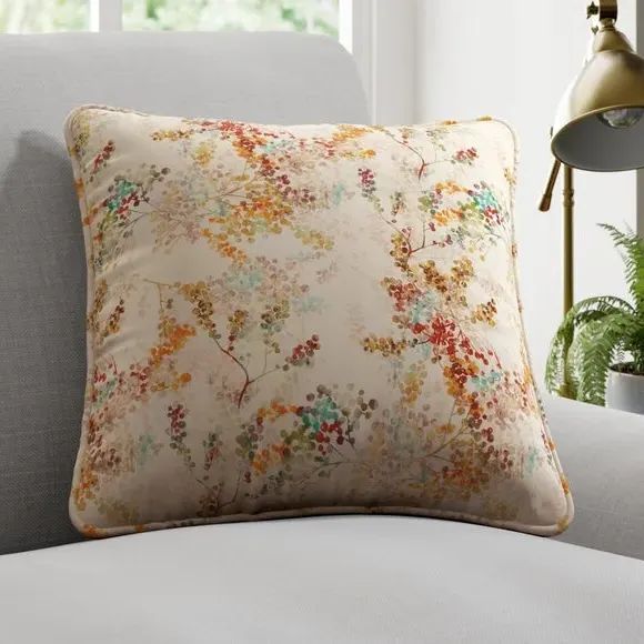 Custom Cushion Cover with Piped Edge - Orange