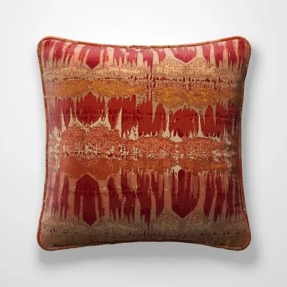 Custom Cushion Cover with Piped Edge - Orange
