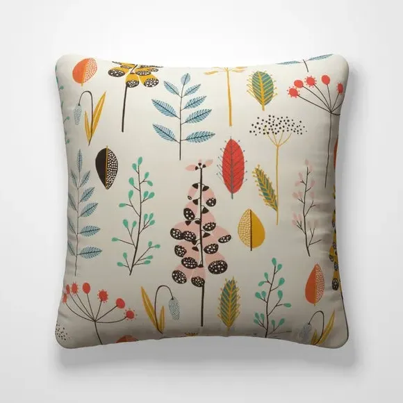 Custom Cushion Cover with Piped Edge - Poppy
