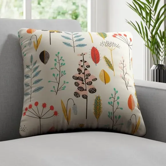 Custom Cushion Cover with Piped Edge - Poppy