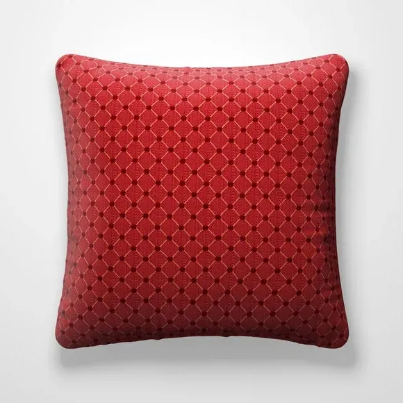 Custom Cushion Cover with Piped Edge - Red