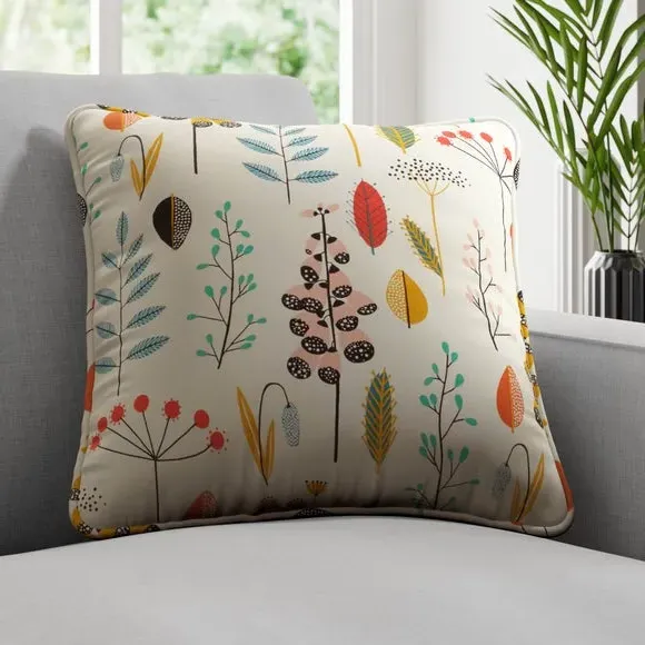 Custom Cushion Cover with Piped Edge - Red