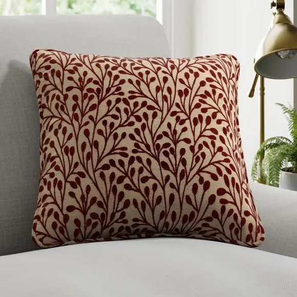 Custom Cushion Cover with Piped Edge - Rosso