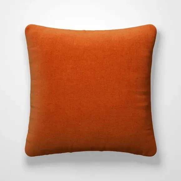 Custom Cushion Cover with Piped Edge - Rust