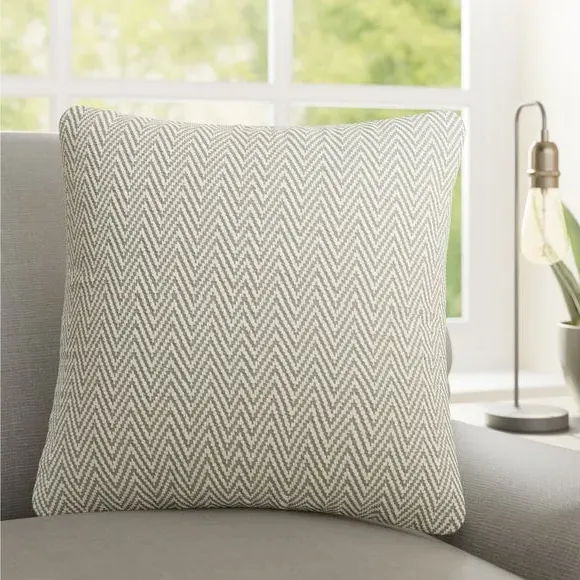 Custom Cushion Cover with Piped Edge - Sage
