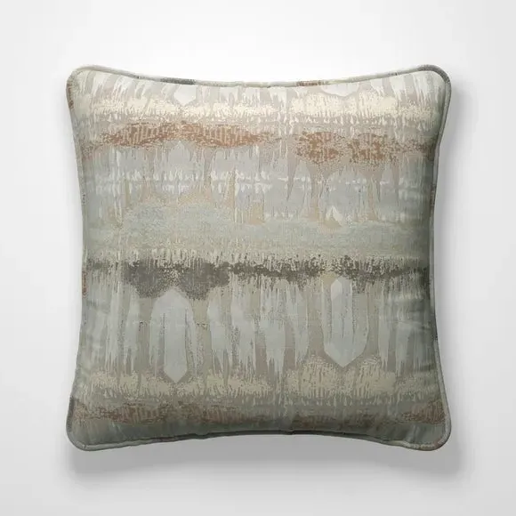 Custom Cushion Cover with Piped Edge - Silver