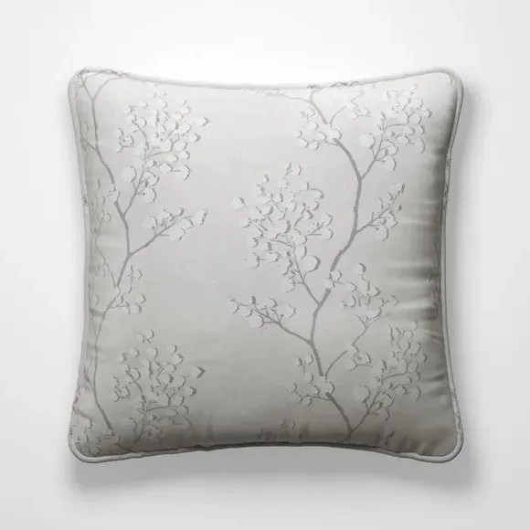 Custom Cushion Cover with Piped Edge - Silver