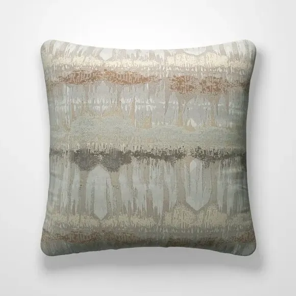 Custom Cushion Cover with Piped Edge - Silver