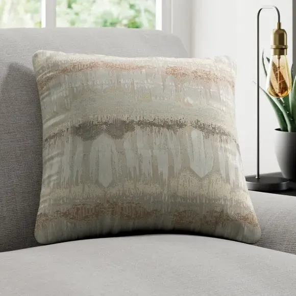 Custom Cushion Cover with Piped Edge - Silver