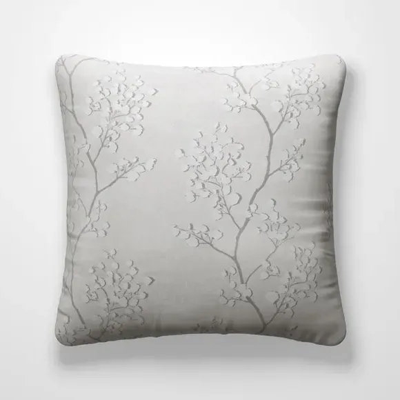 Custom Cushion Cover with Piped Edge - Silver
