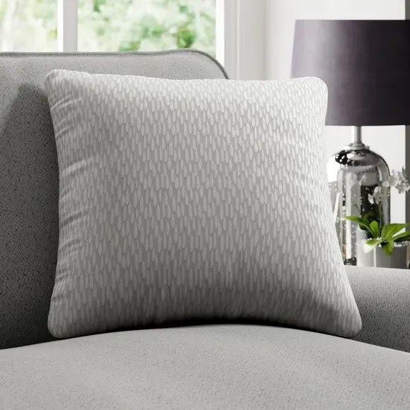 Custom Cushion Cover with Piped Edge - Silver