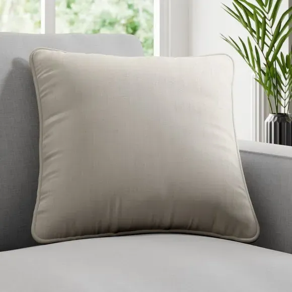 Custom Cushion Cover with Piped Edge - Stone
