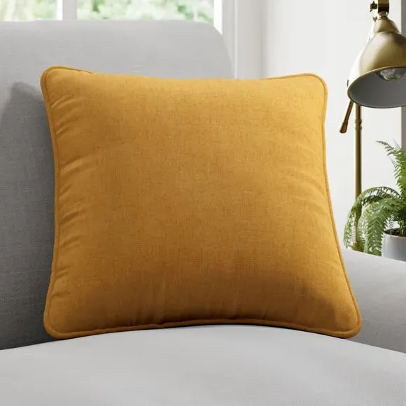 Custom Cushion Cover with Piped Edge - Sunflower