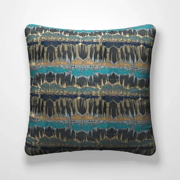 Custom Cushion Cover with Piped Edge - Teal