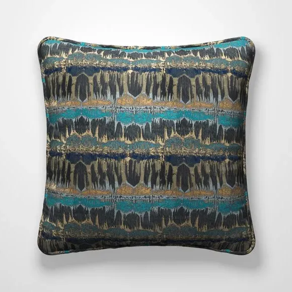 Custom Cushion Cover with Piped Edge - Teal