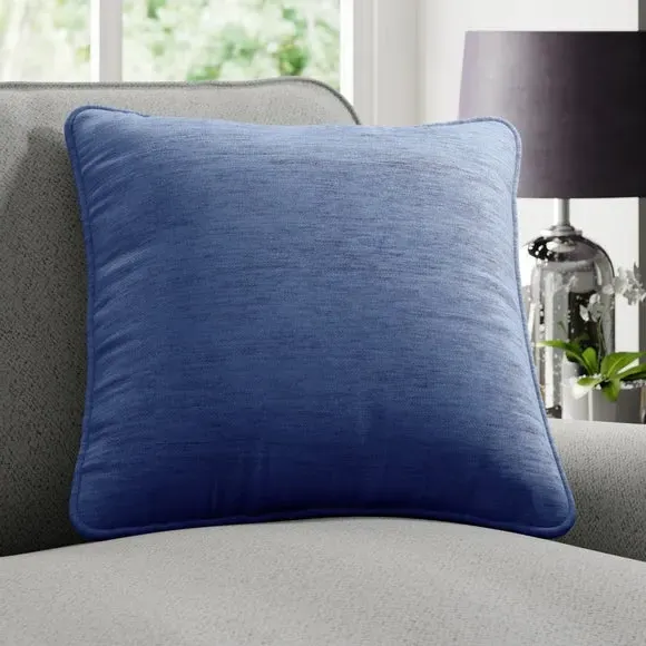Custom Cushion Cover with Textured Design - Blue