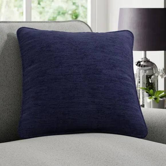 Custom Cushion Cover with Textured Design - Navy