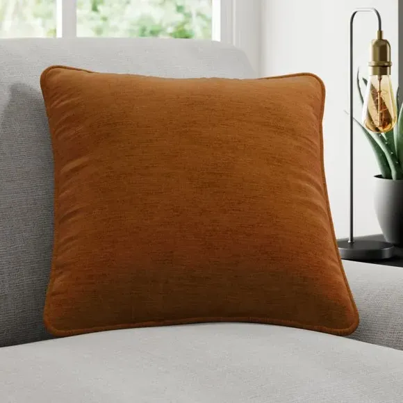 Custom Cushion Cover with Textured Design - Terracotta