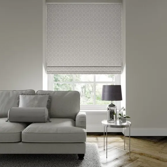 Custom Roman Blind Fire Retardant - Putty