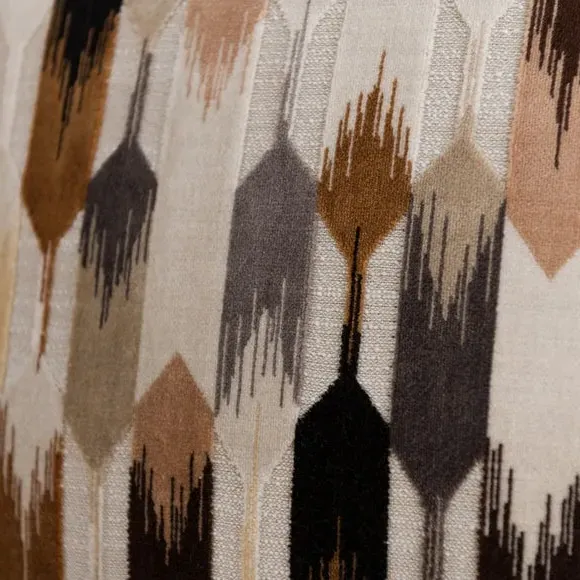 Cut Velvet Cushion with Feather Fill - Chocolate