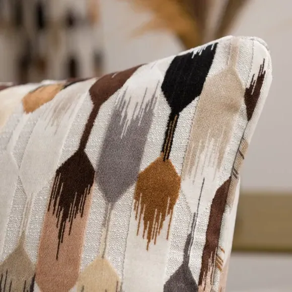 Cut Velvet Cushion with Feather Fill - Chocolate