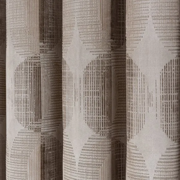 Cut Velvet Eyelet Curtains - Natural, Velvet