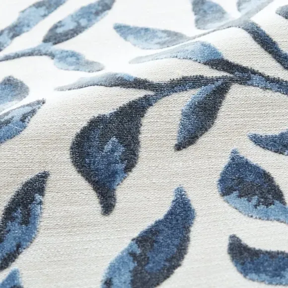 Cut Velvet Fabric by Metre - Navy, Polyester image
